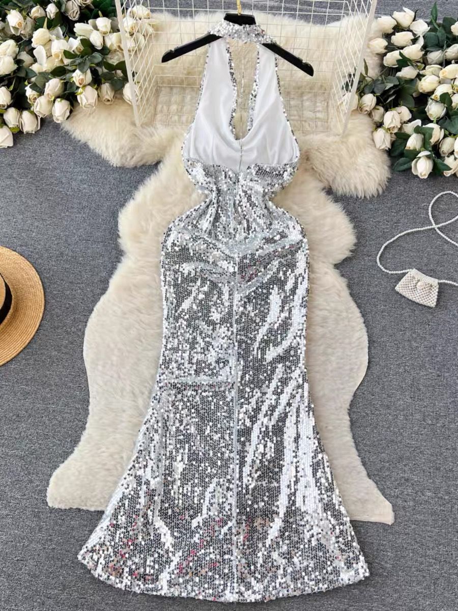 Shinning star sequin dress EVD91 image