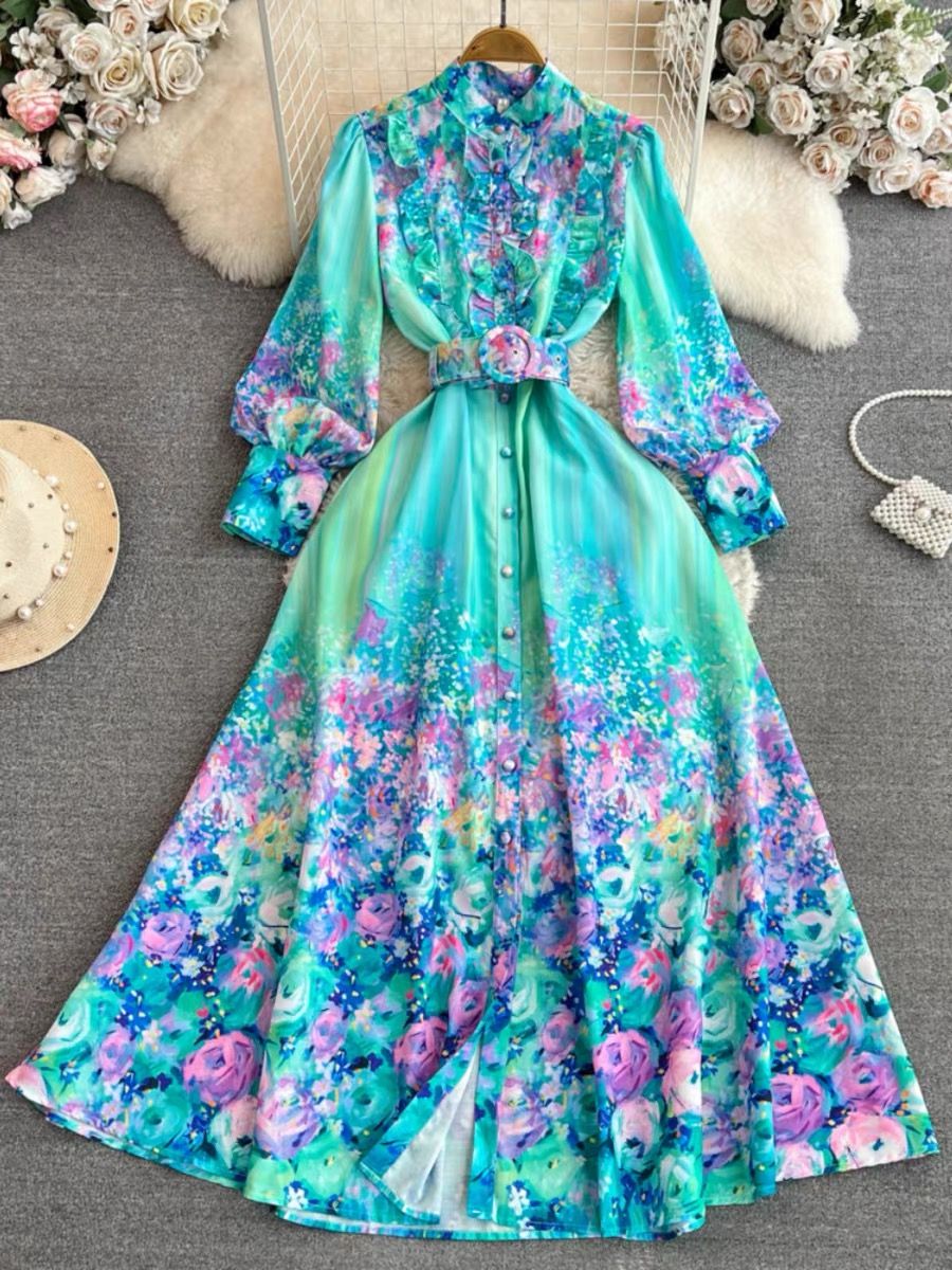 Freyer floral print dress ED143 image