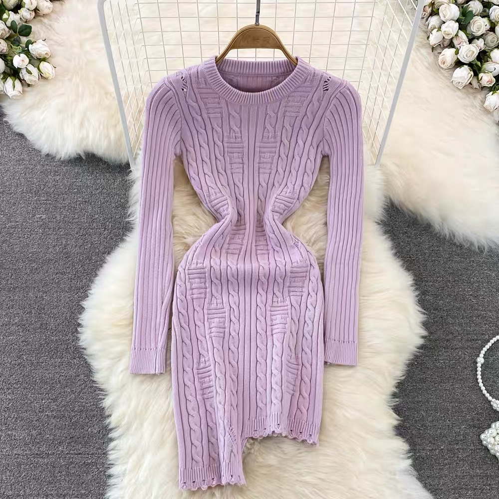 Champagne body knit gown KBC35 image