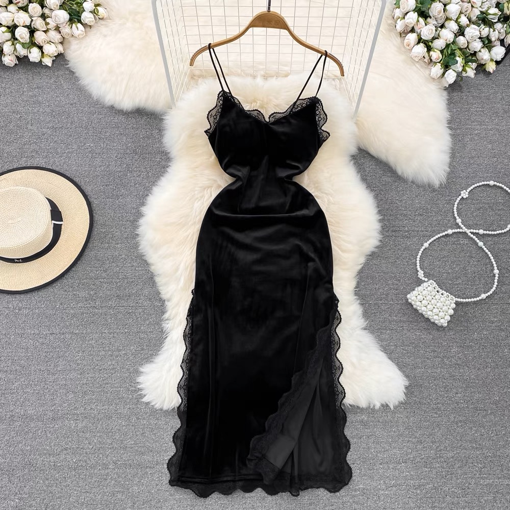 Bury gay girl suede gown CBC112 image