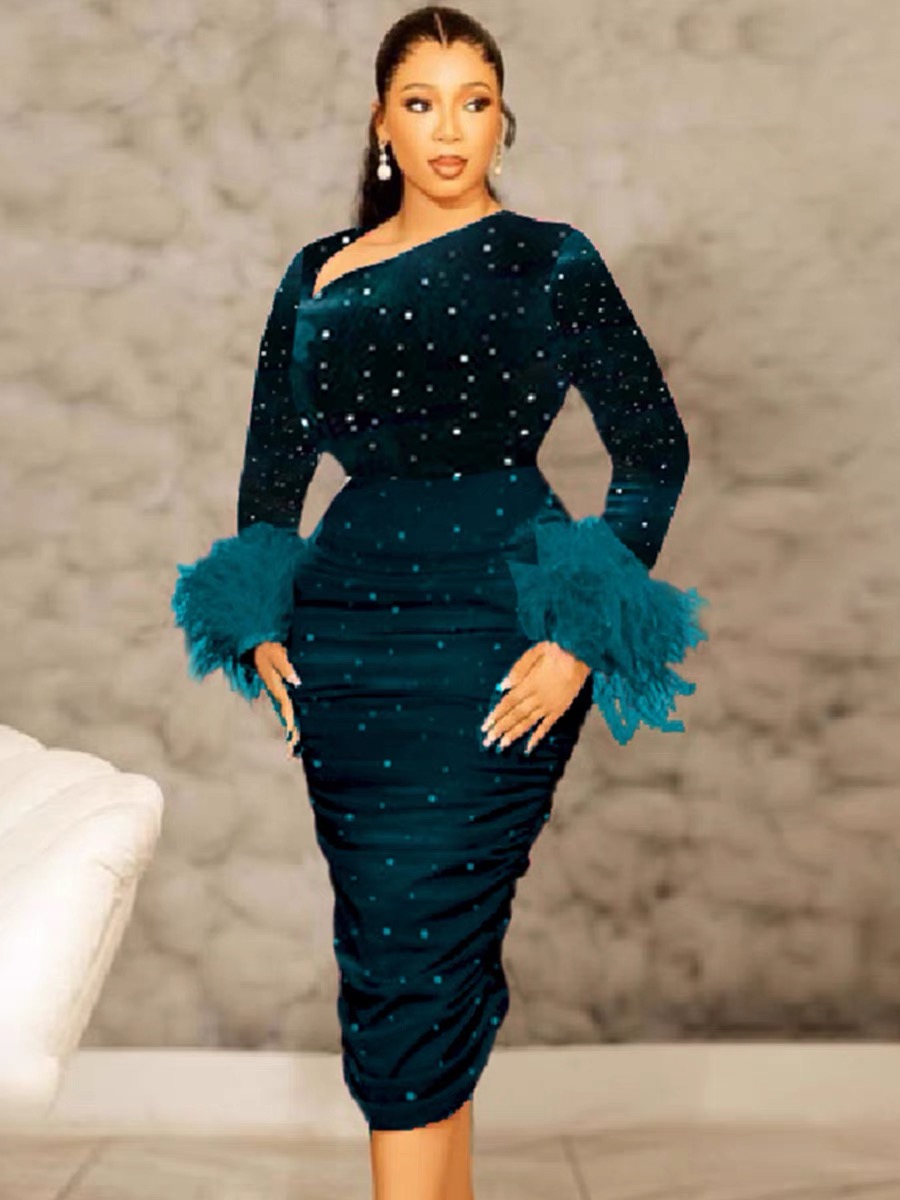 Dinner date sparkle dress EBC54