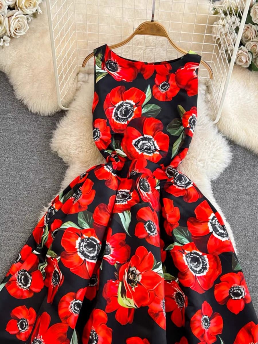 Gala event print dress CD674 image