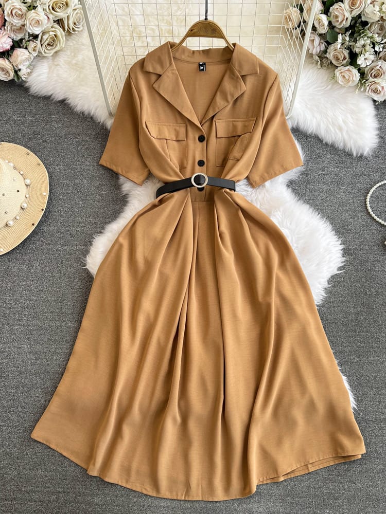 Maldives sunset shirt dress & belt SDZZ437 image