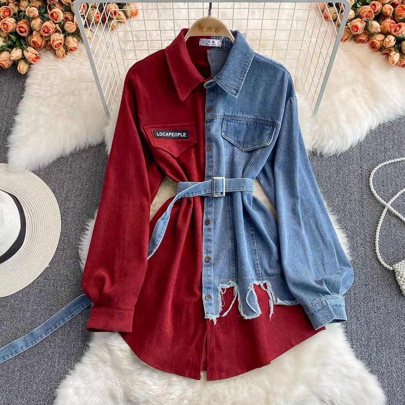 The thought of you denim shirt dress SDZZ404 image