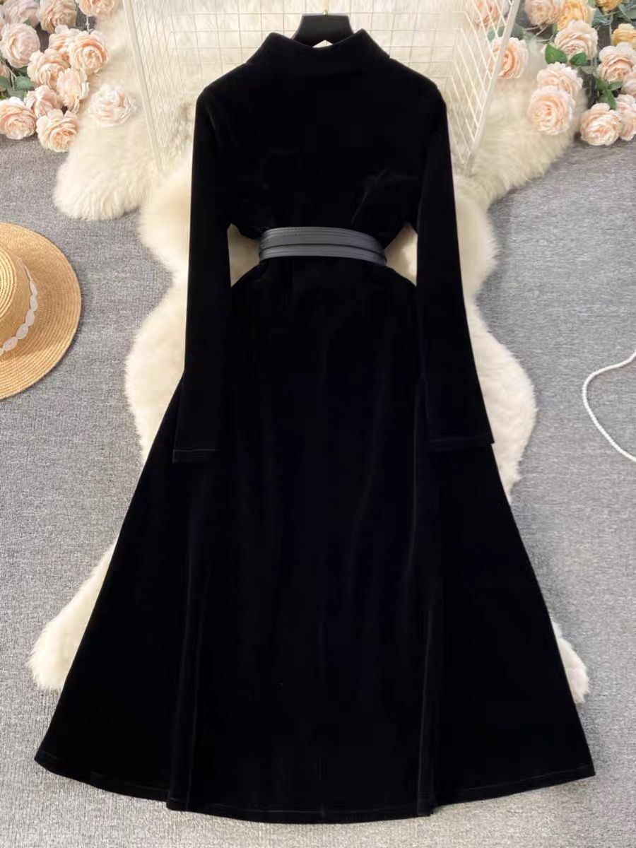 Link with me velvet dress FD554 image