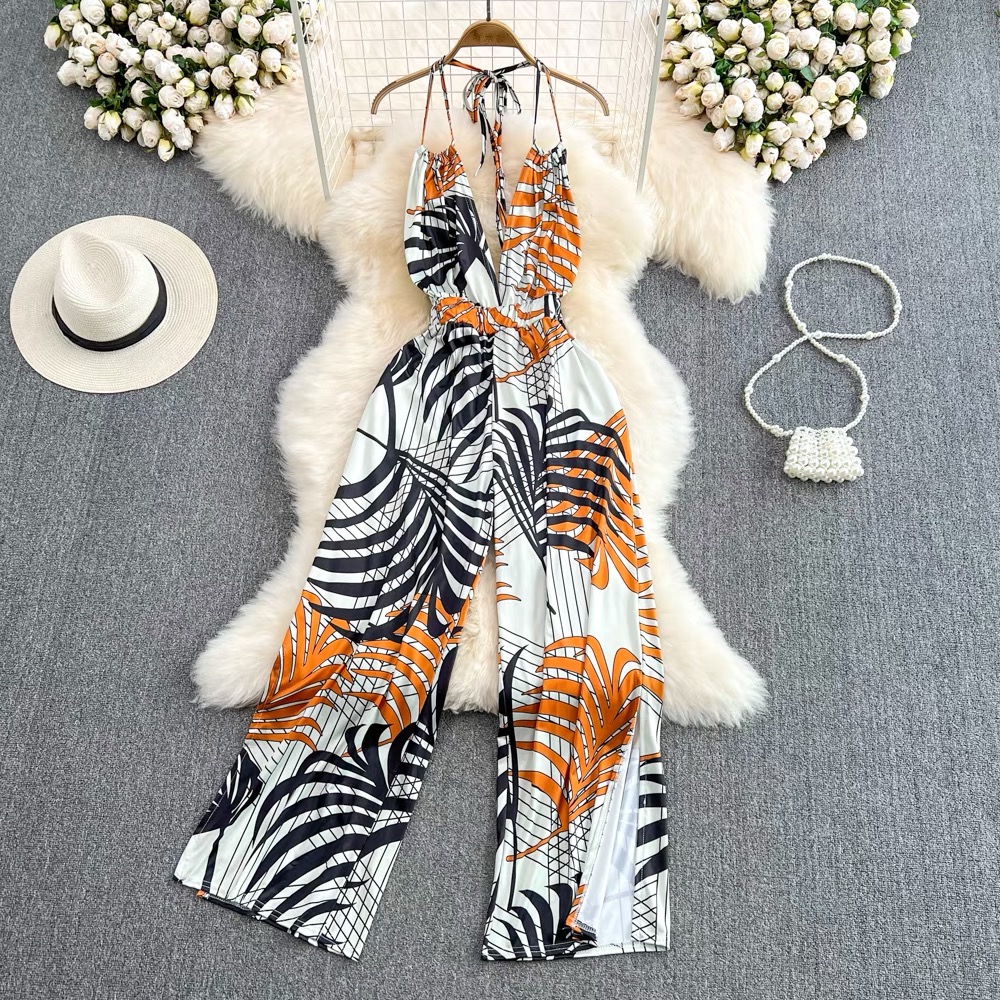 Afternoon tea halter jumpsuit JRZZ474 image