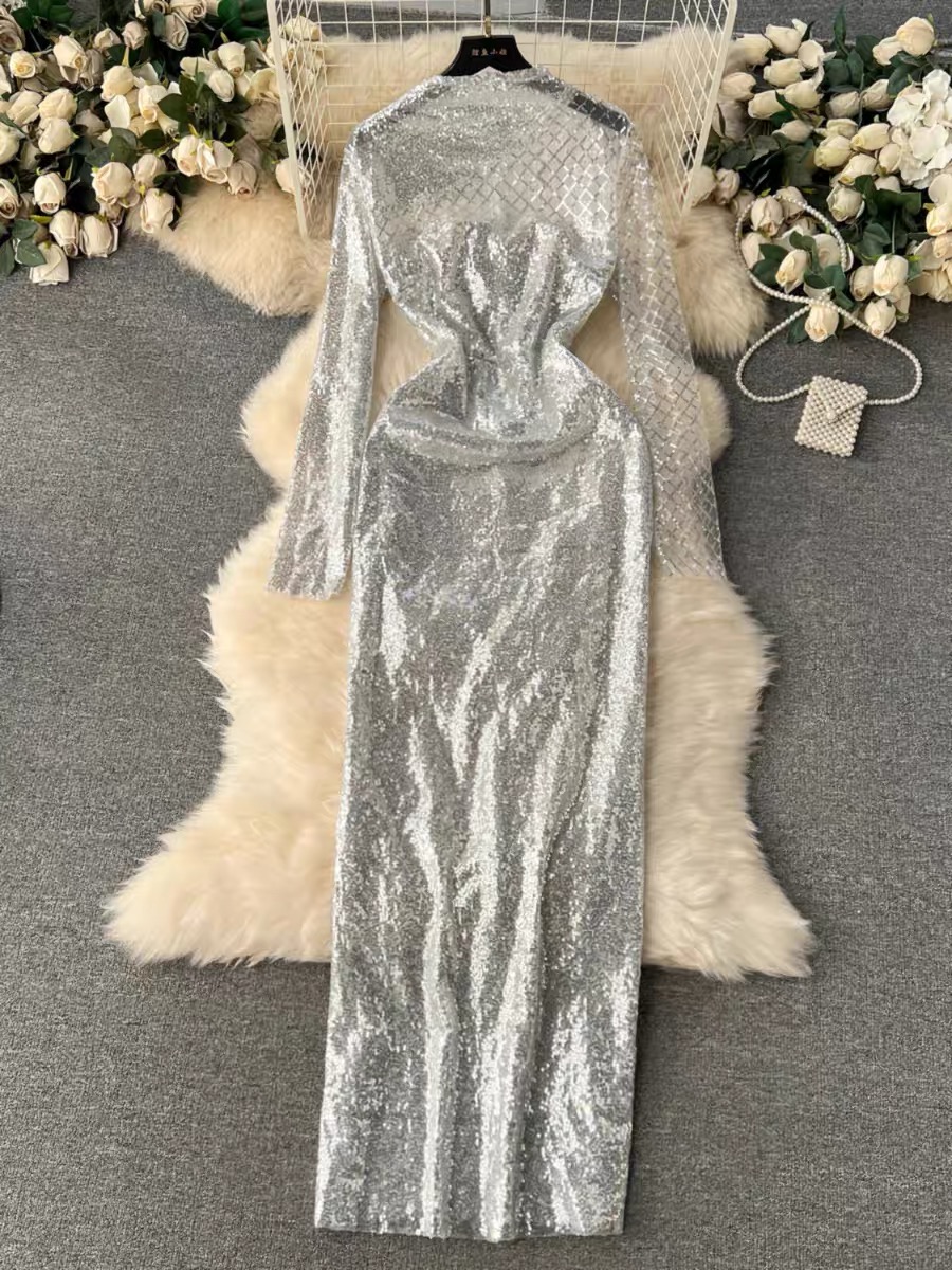 Electric feelings sequin dress EBC98