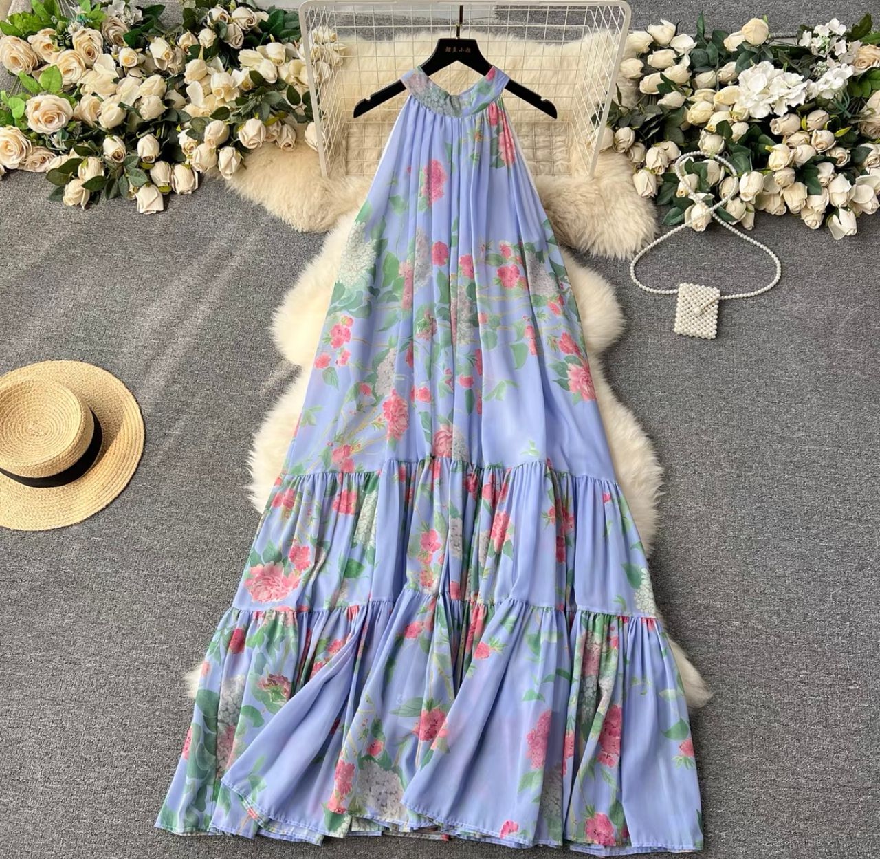 Only good energy chiffon dress CD631 image