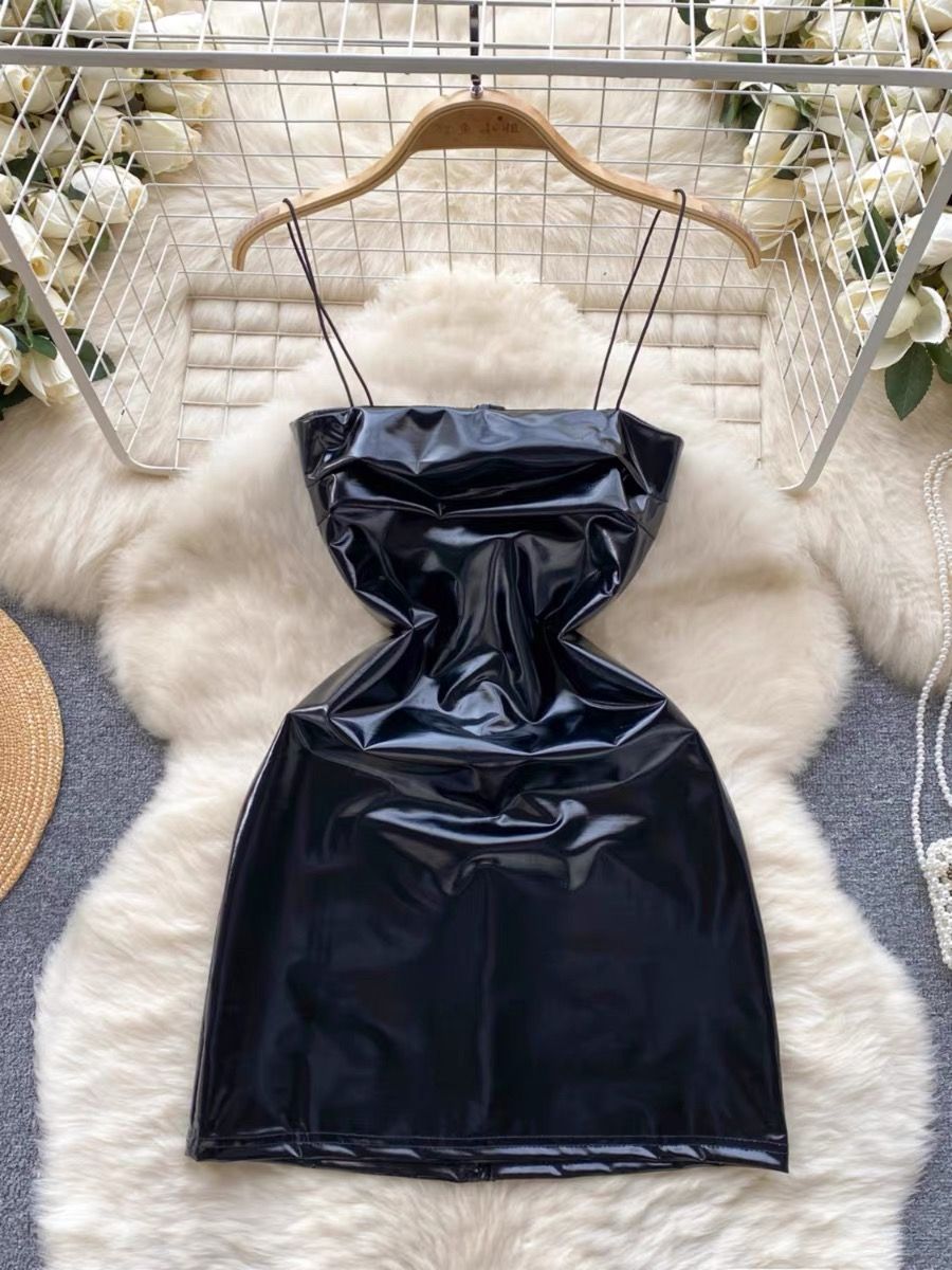 Brielle faux leather dress CBC451 image