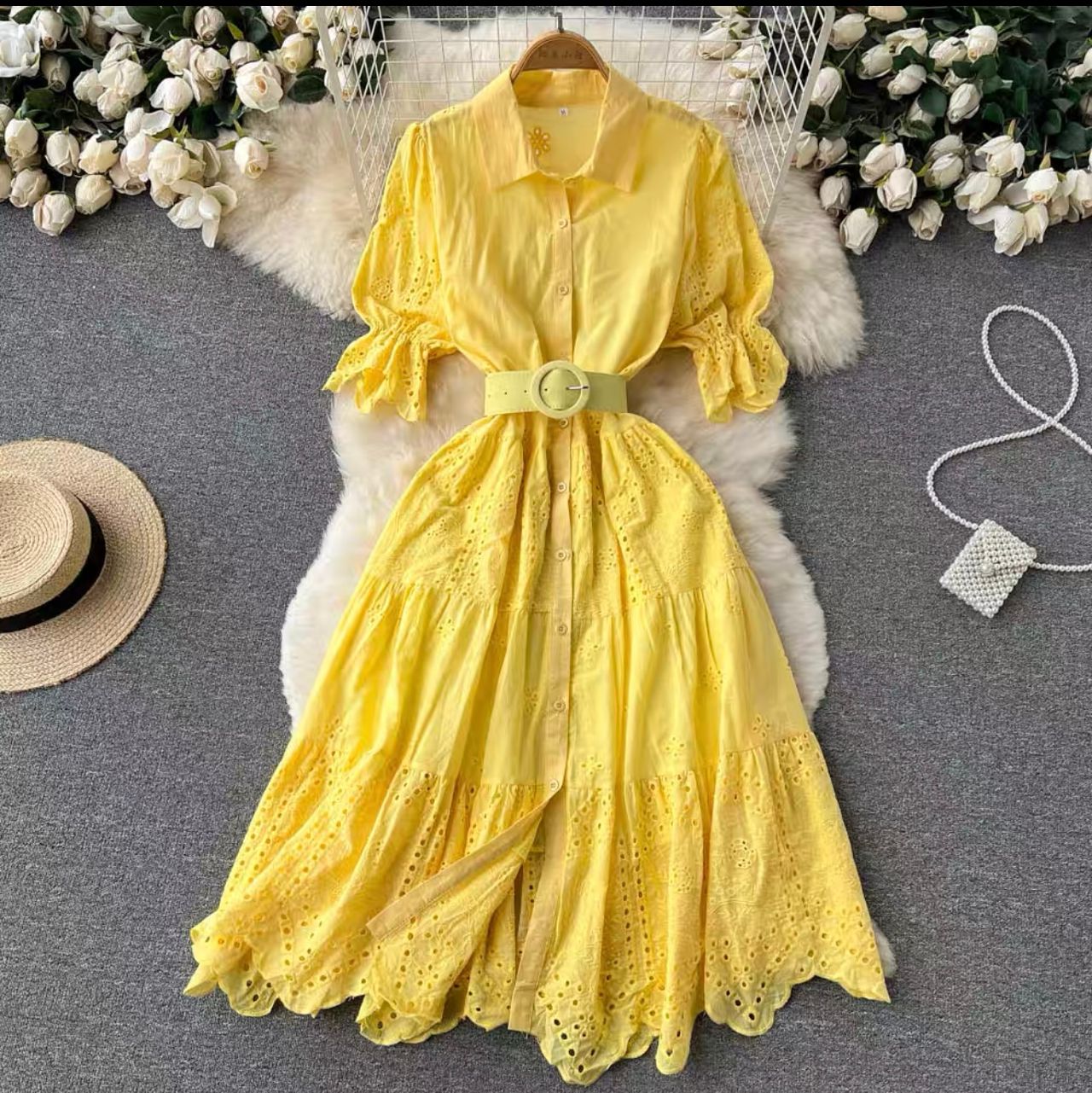 Mingle sensation lace dress & belt FD43 image