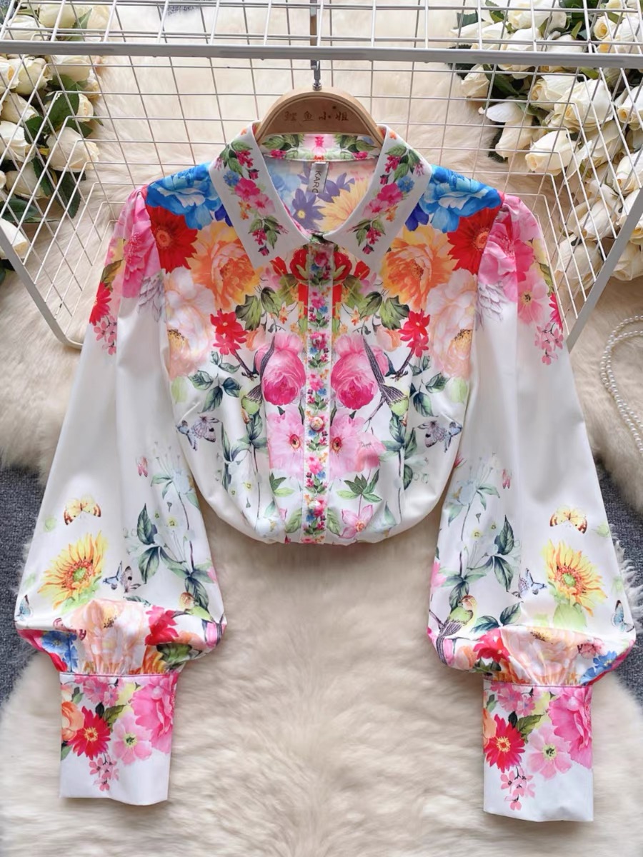 Chasing summer print blouse BE212