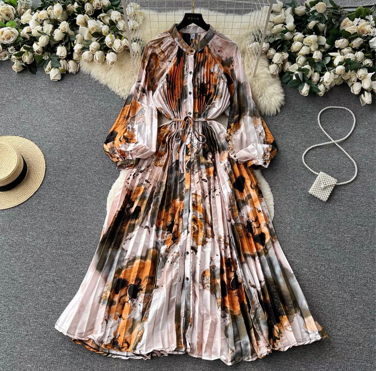 Cute but spoiled print dress FD215 image