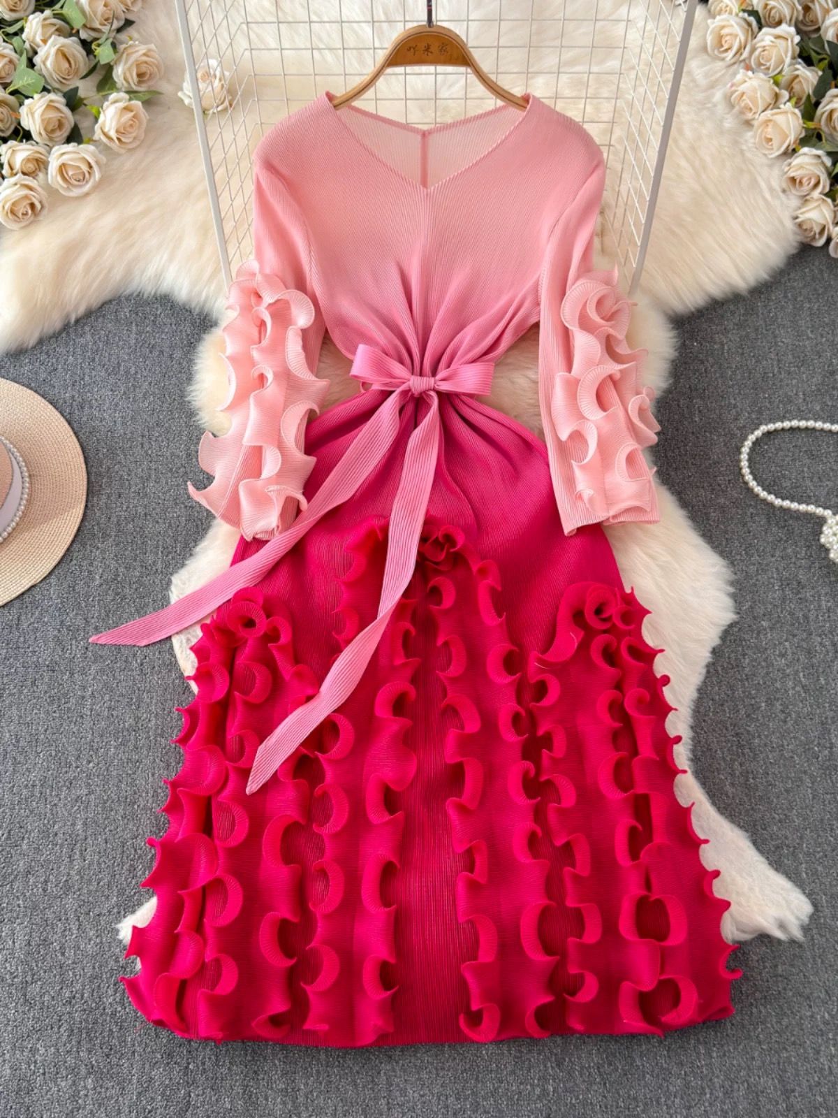 Most popular miyaki ruffle dress FD1113 image