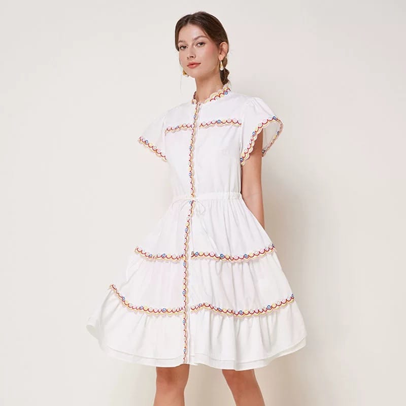 Casual feelings embroidery dress CD2078 image