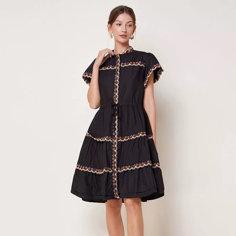 Casual feelings embroidery dress CD2078 image
