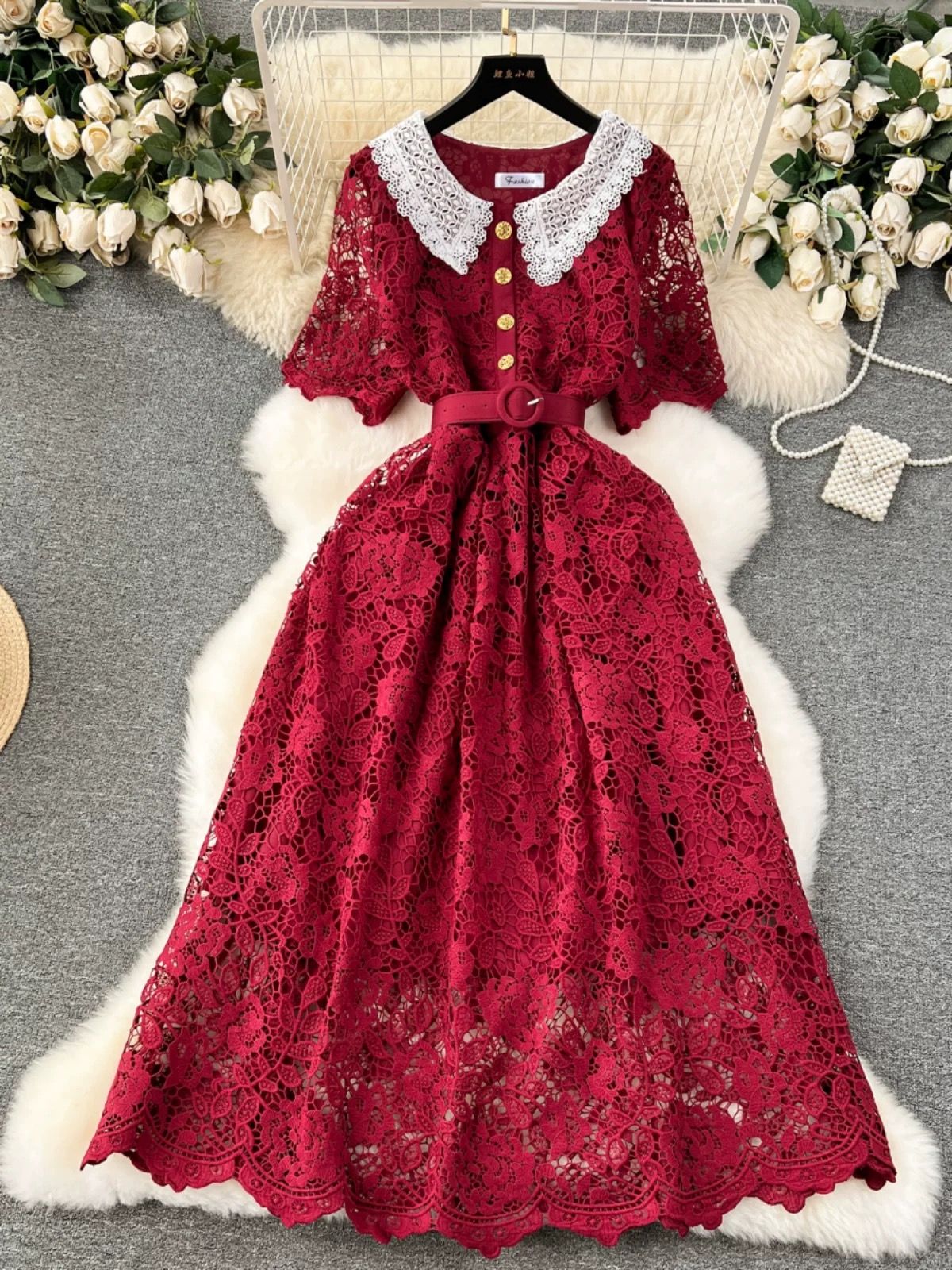 You are a firework lace dress FD1124
