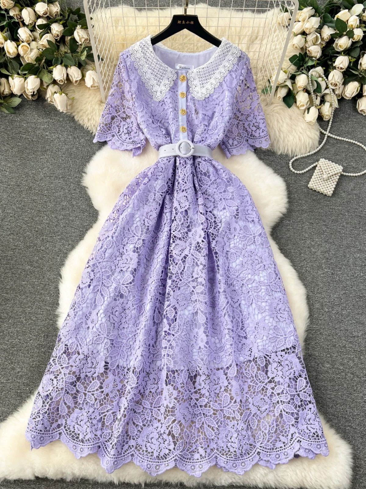 You are a firework lace dress FD1124 image