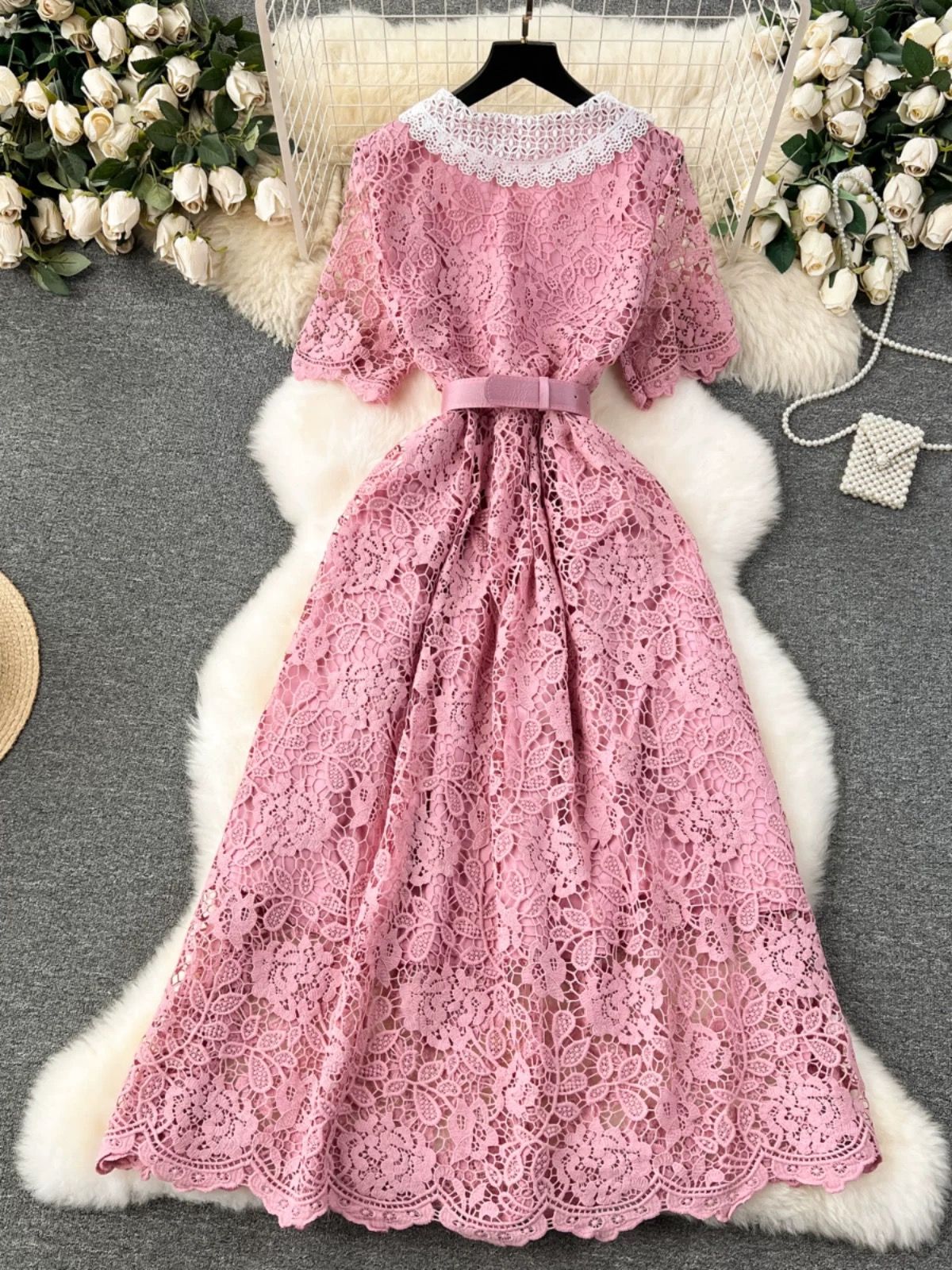 You are a firework lace dress FD1124 image