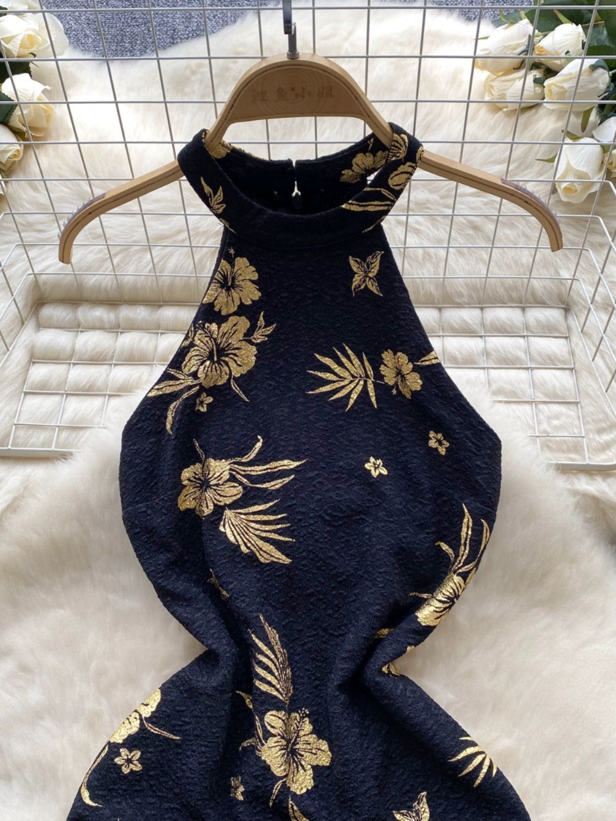 Verdant high rise qipao dress Q194 image