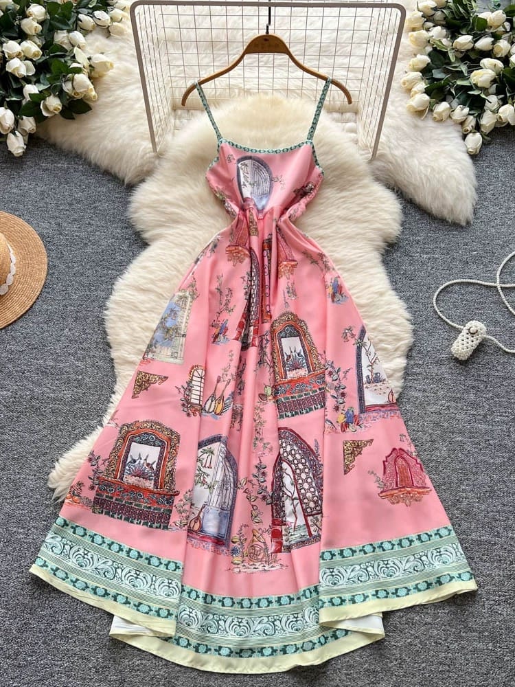 Brunch date print gown CD128 image