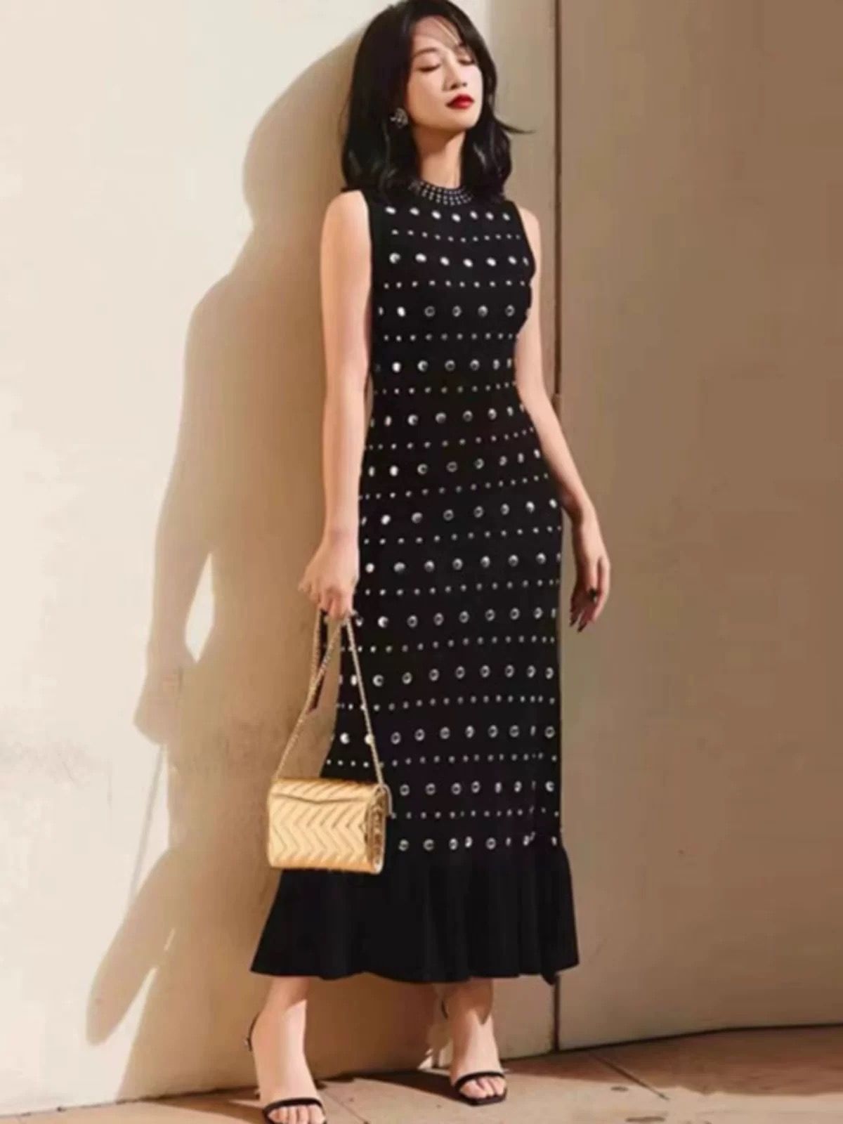 See you in Newyork embellished dress KD362 image