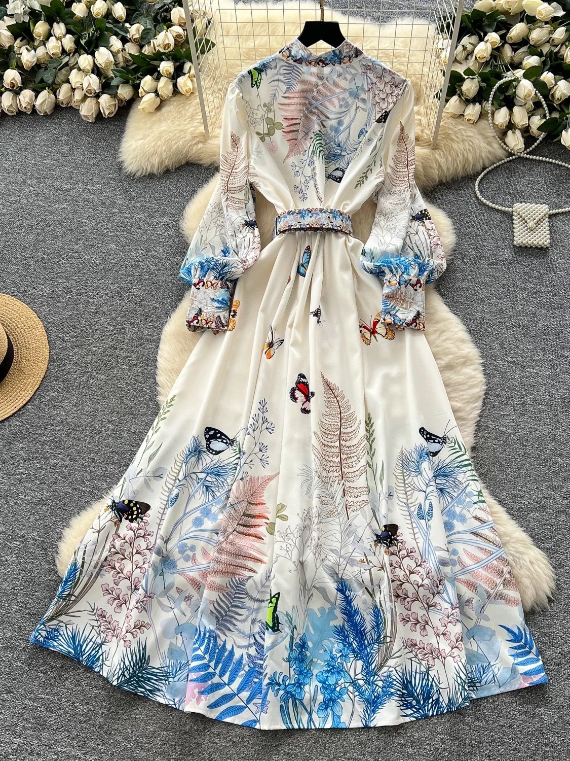 Island lover print dress ED158 image