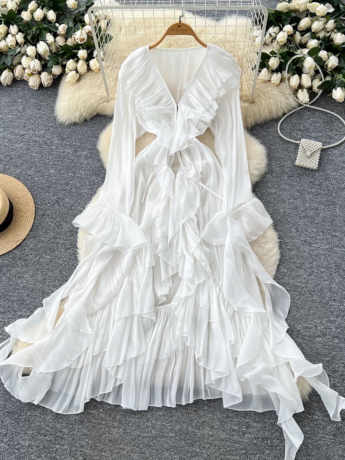 Forever a babe ruffle dress CD595 image