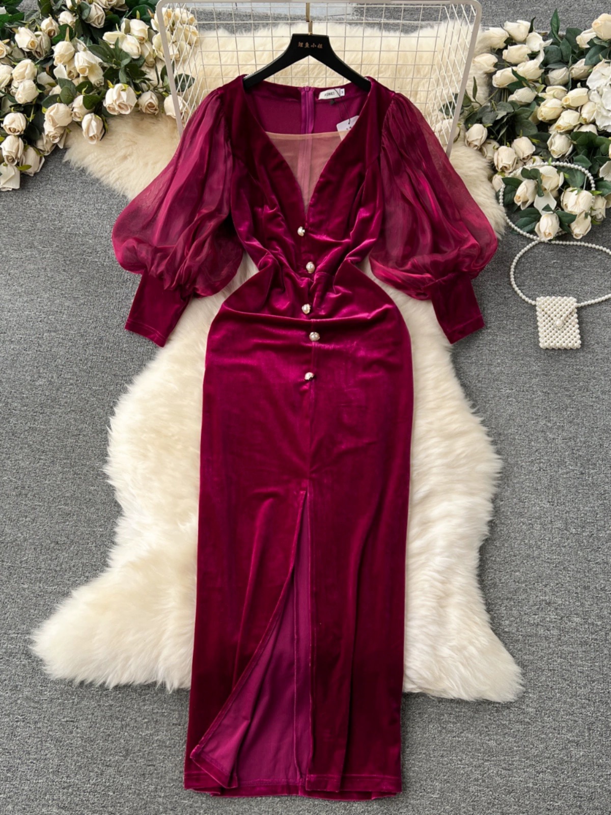 Love wins velvet dress FBC264