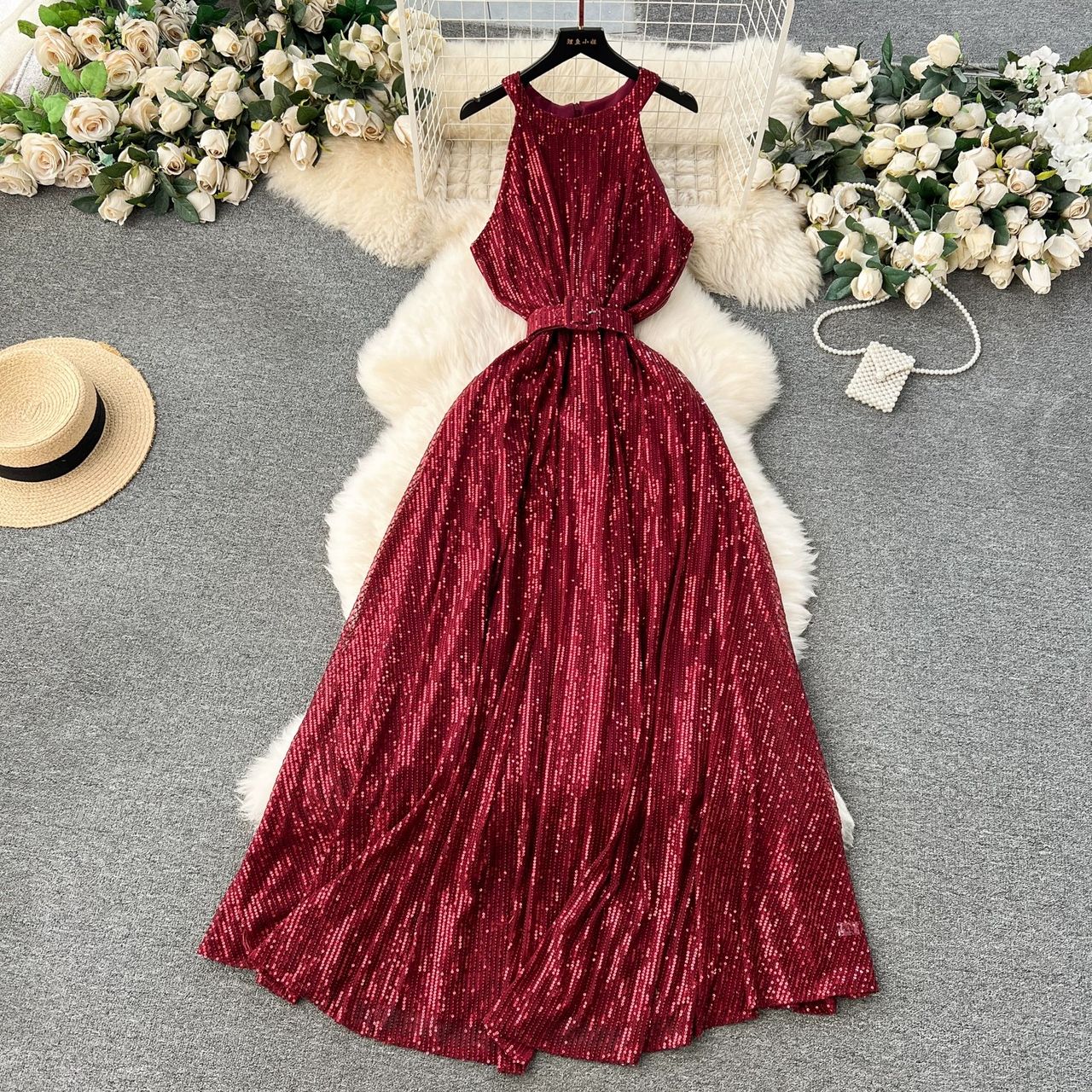 Cute and cozy sequin dress FD1162 image