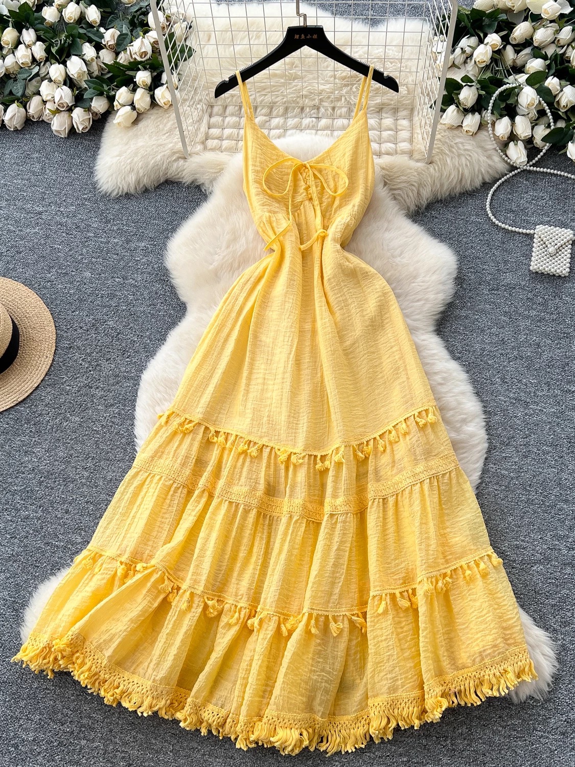 Vacay tan dress CD597