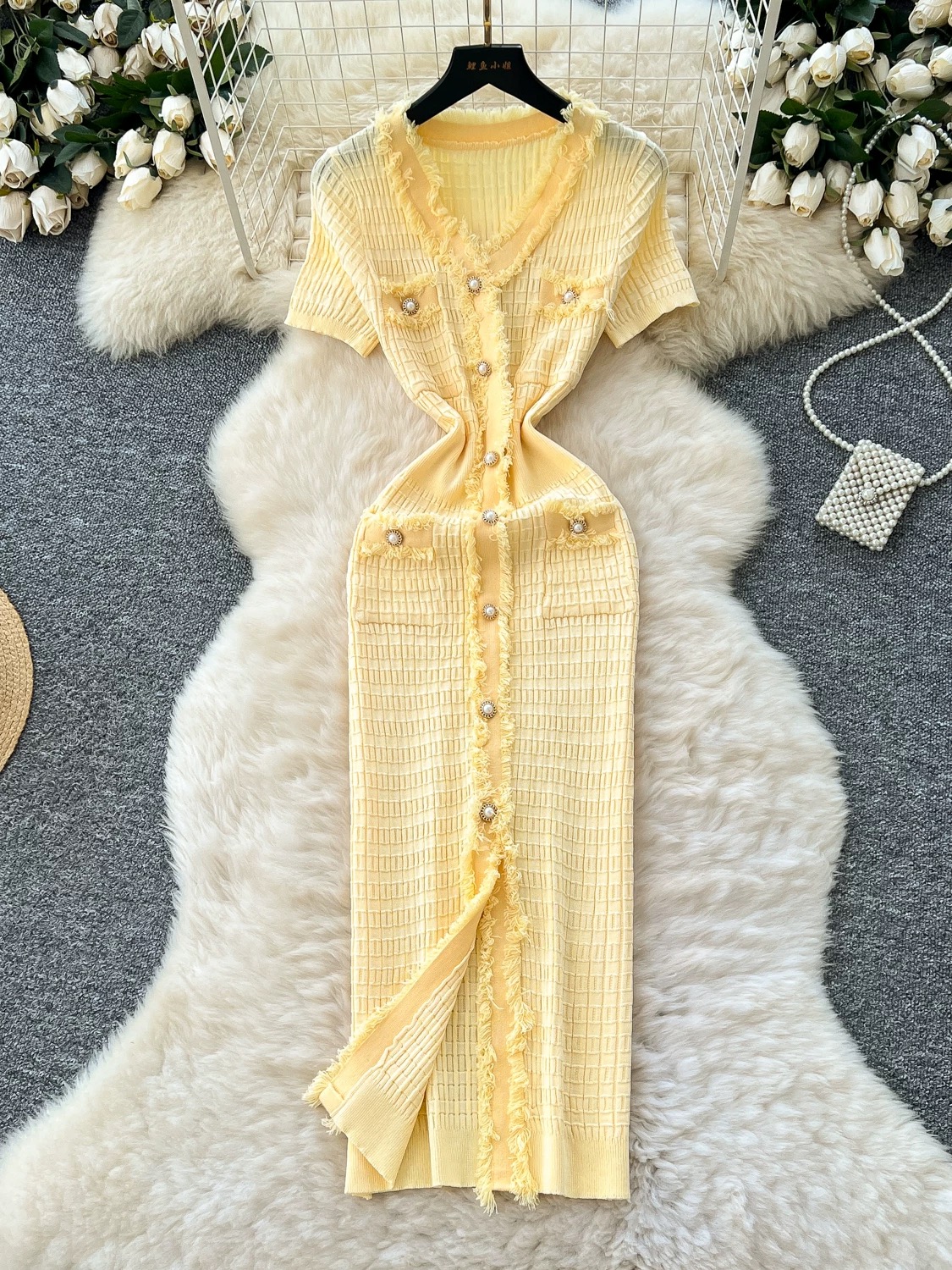 Frosted nights knitted dress KBC171