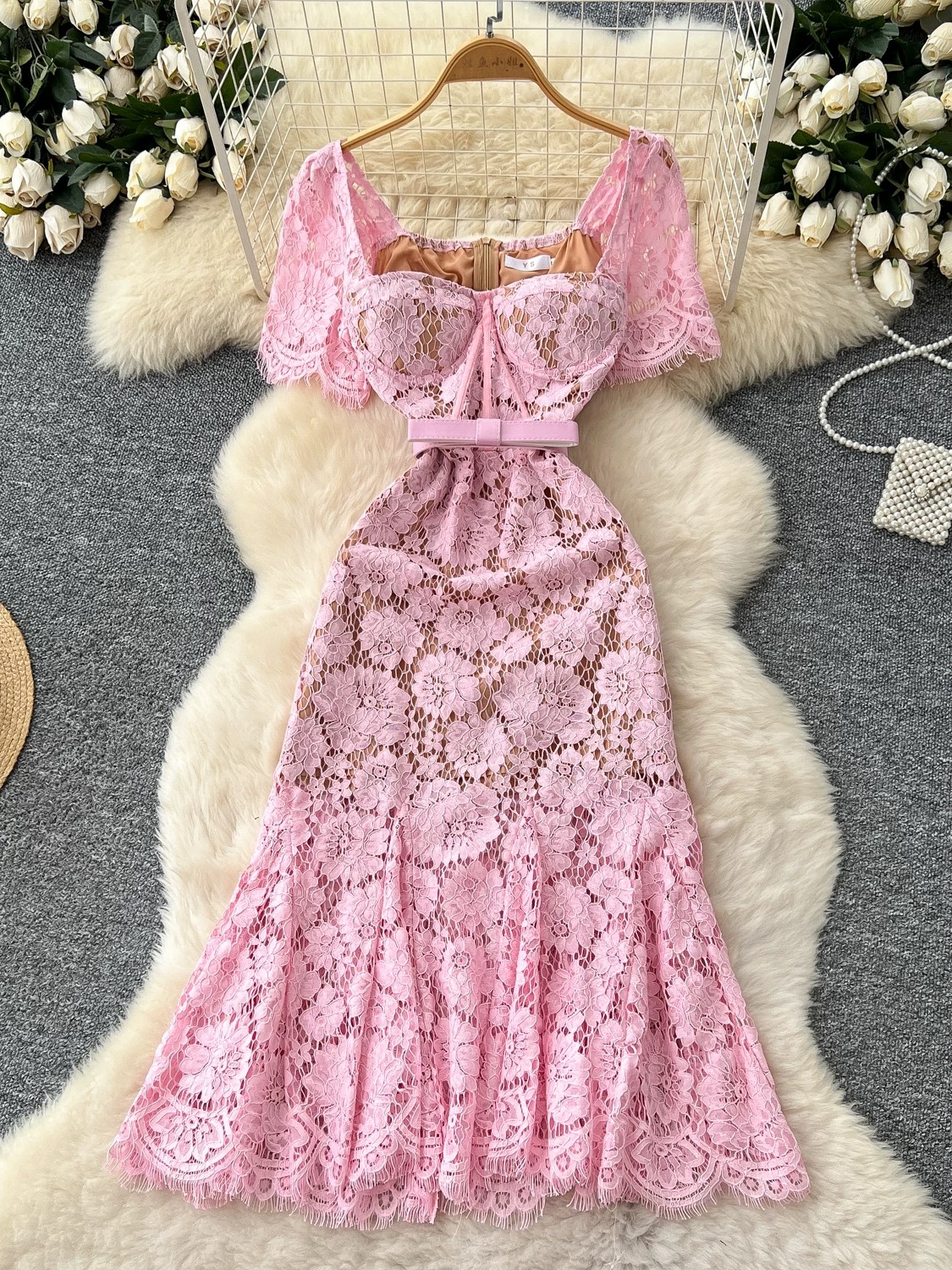 Diamond babe lace dress FD397