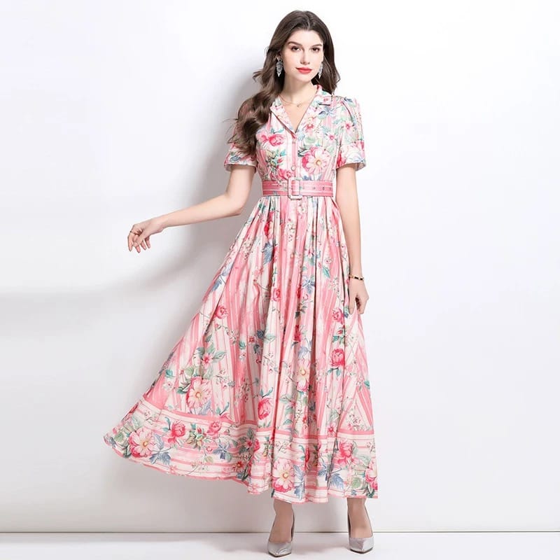 Malibu loving floral print Dress ED176 image