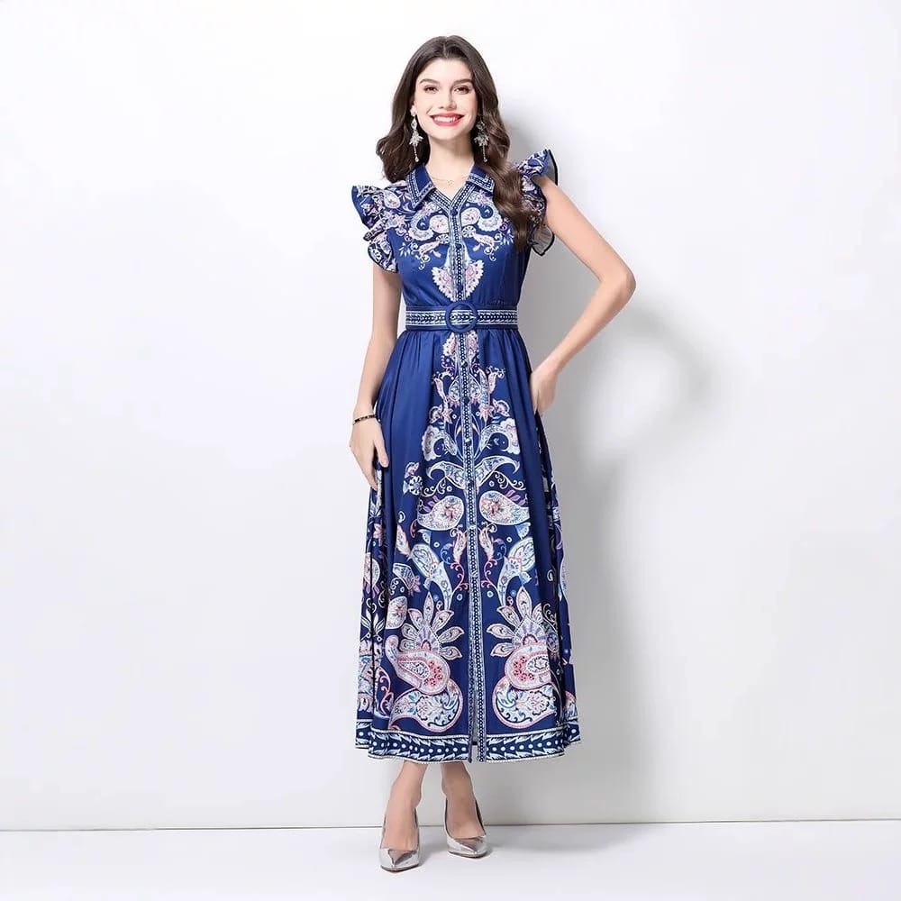 Unforgettable nights print dress ED173 image
