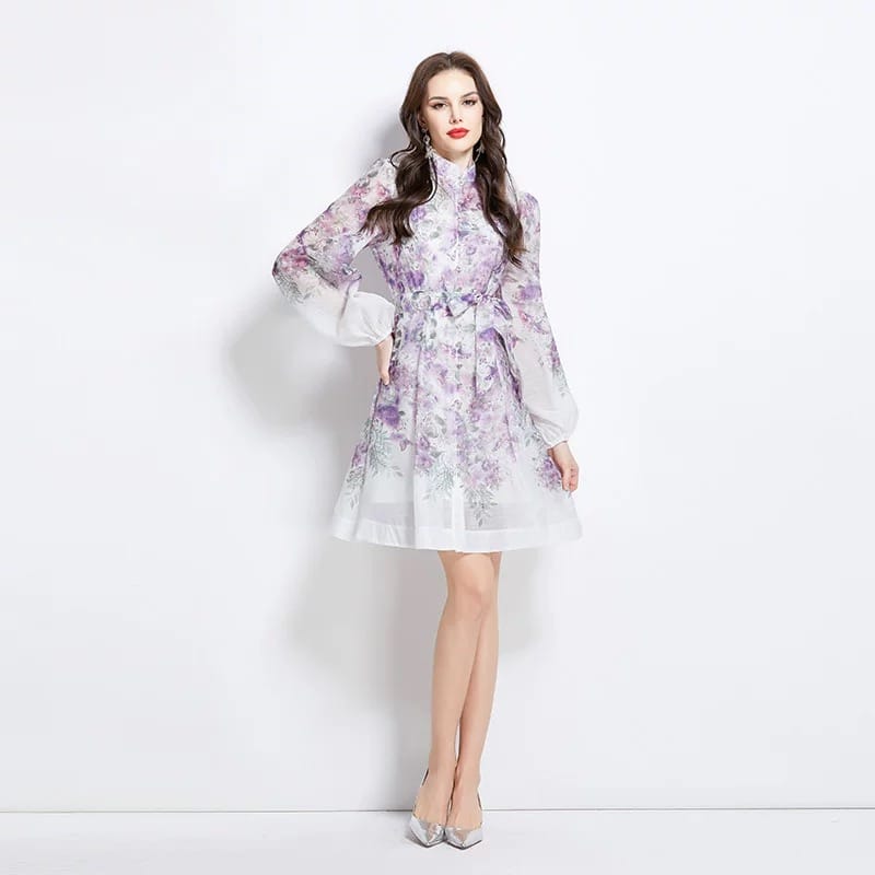 Hung up on you print dress ED170 image