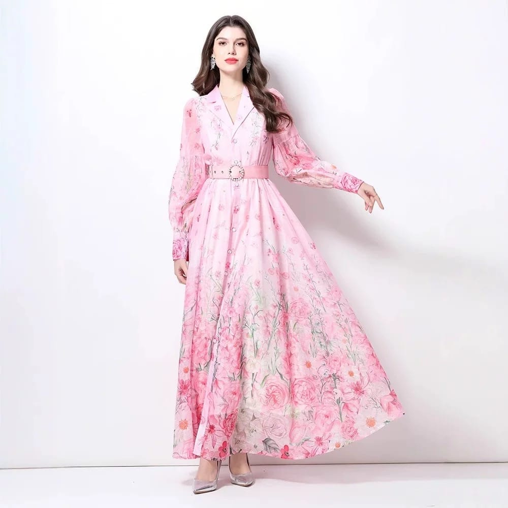 Use to meet you print dress ED168 image