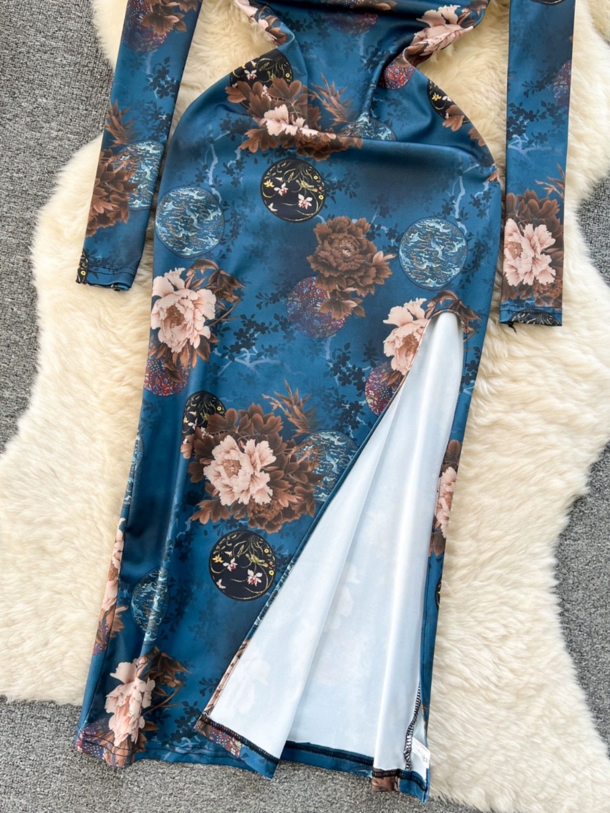 Floral babe qipao dress Q115 image