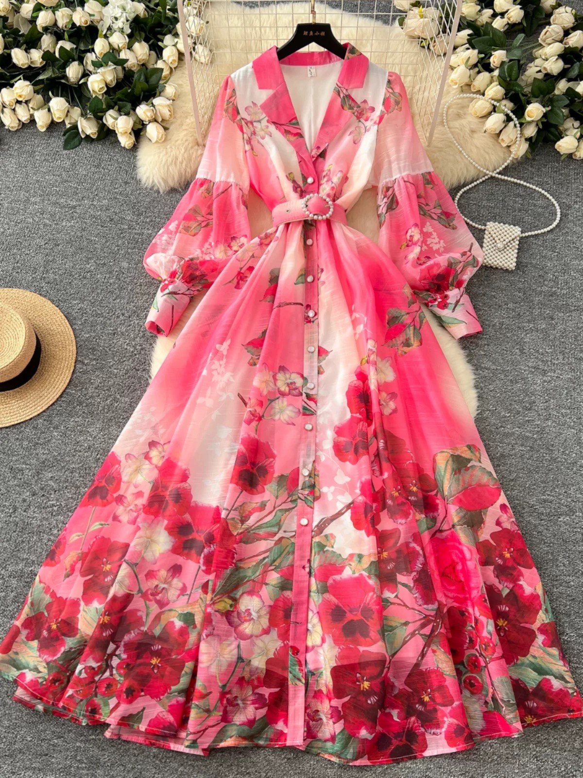 Use to meet you print dress ED168 image