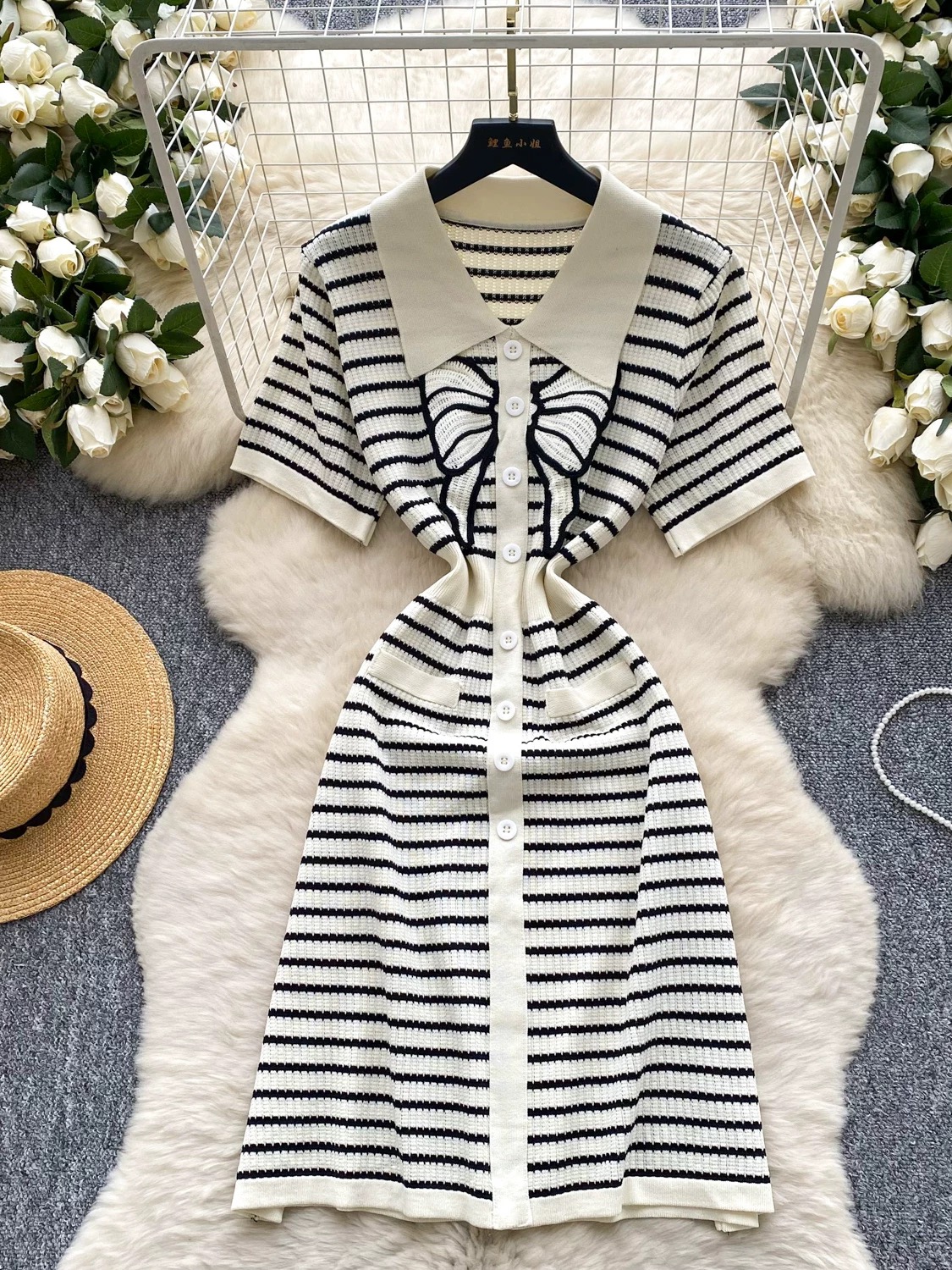 Cozy autumn knitted dress KD319