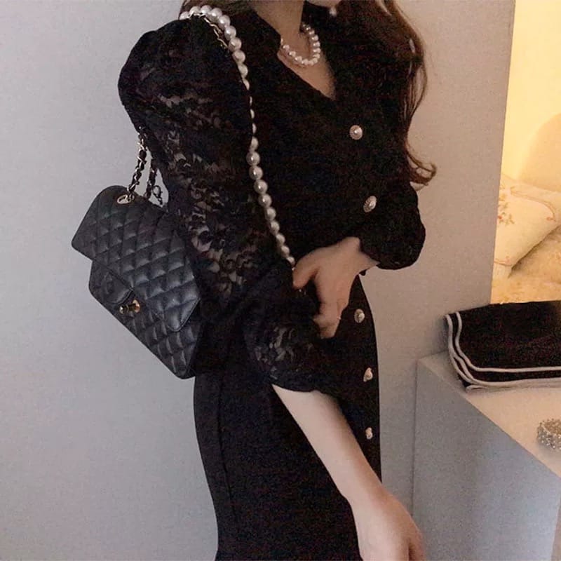 I feel Bonita lace sleeves dress FD1184 image