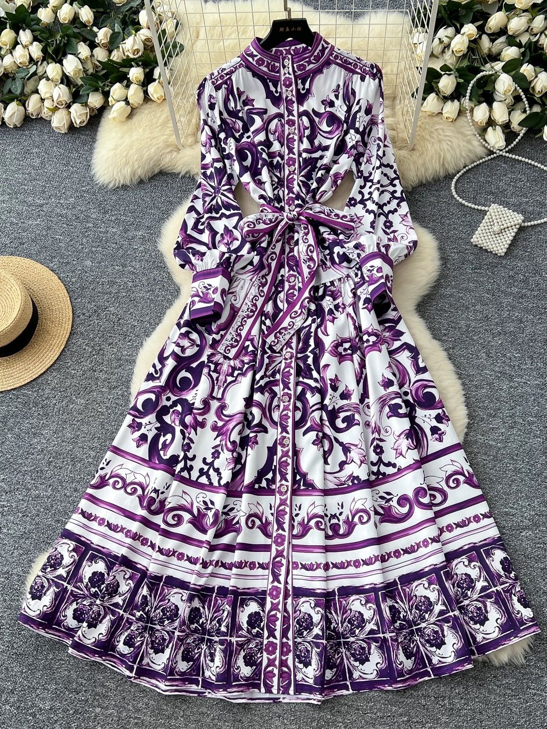 Always on the go print dress ED154 image