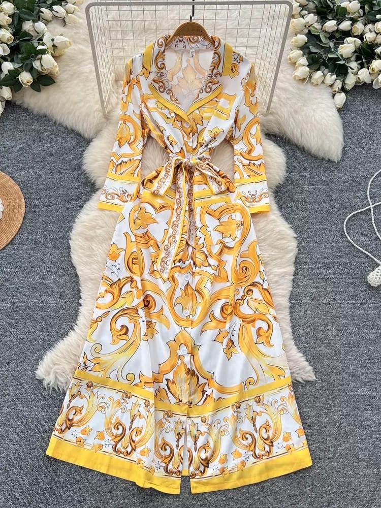 Ancient aura print dress CD660 image