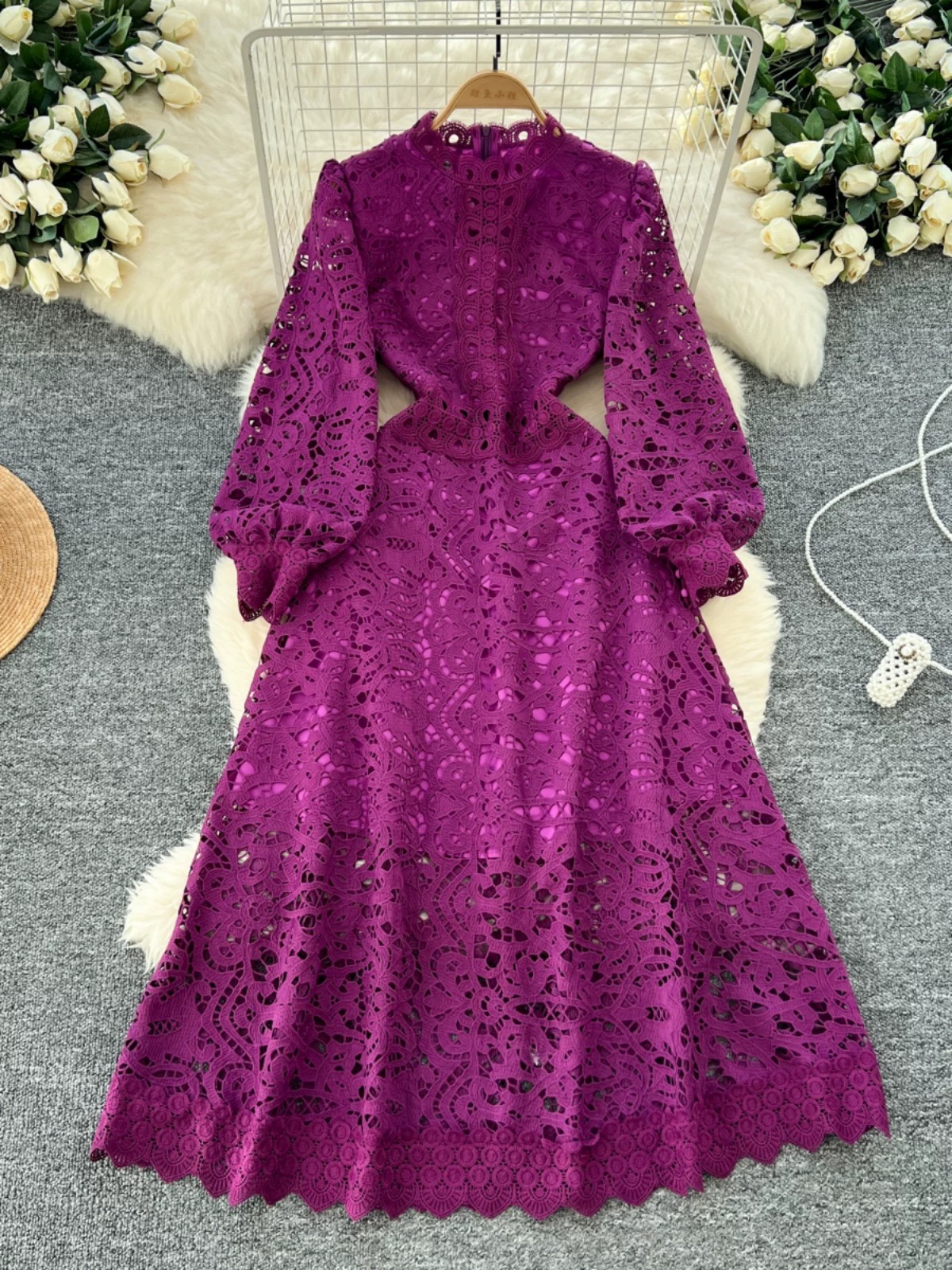 Big celebration lace dress FD645