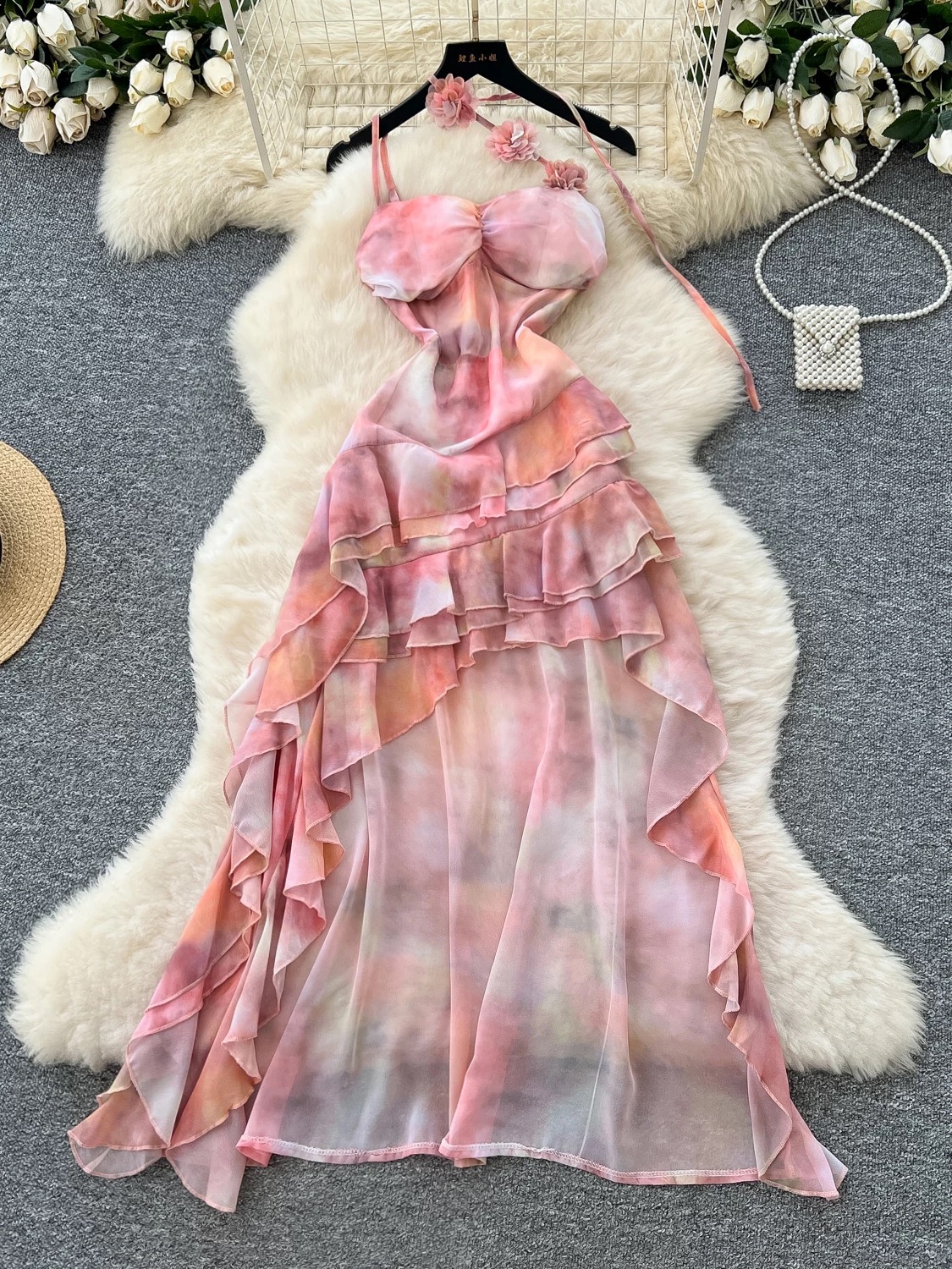 Subtle babe fluffy dress CD683