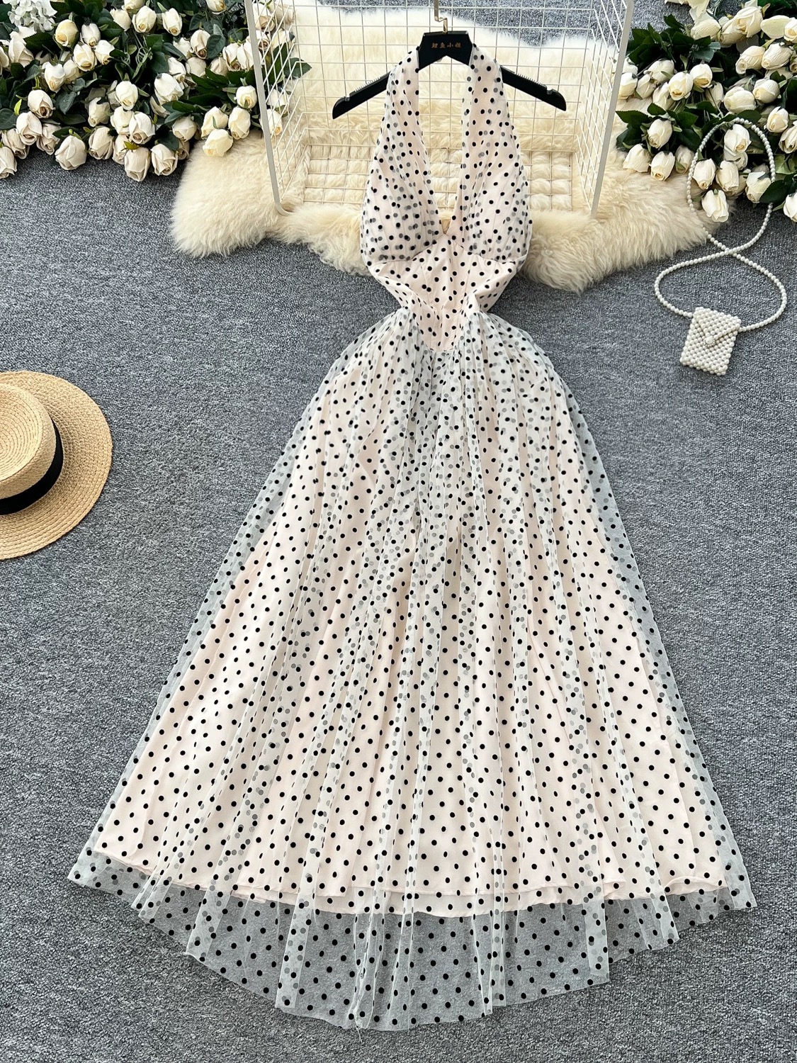 Too good for drama polka dress CD325 image