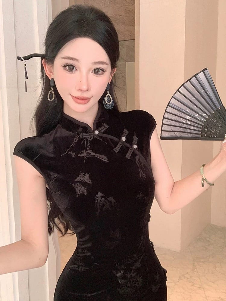 Running errands qipao dress Q235 image