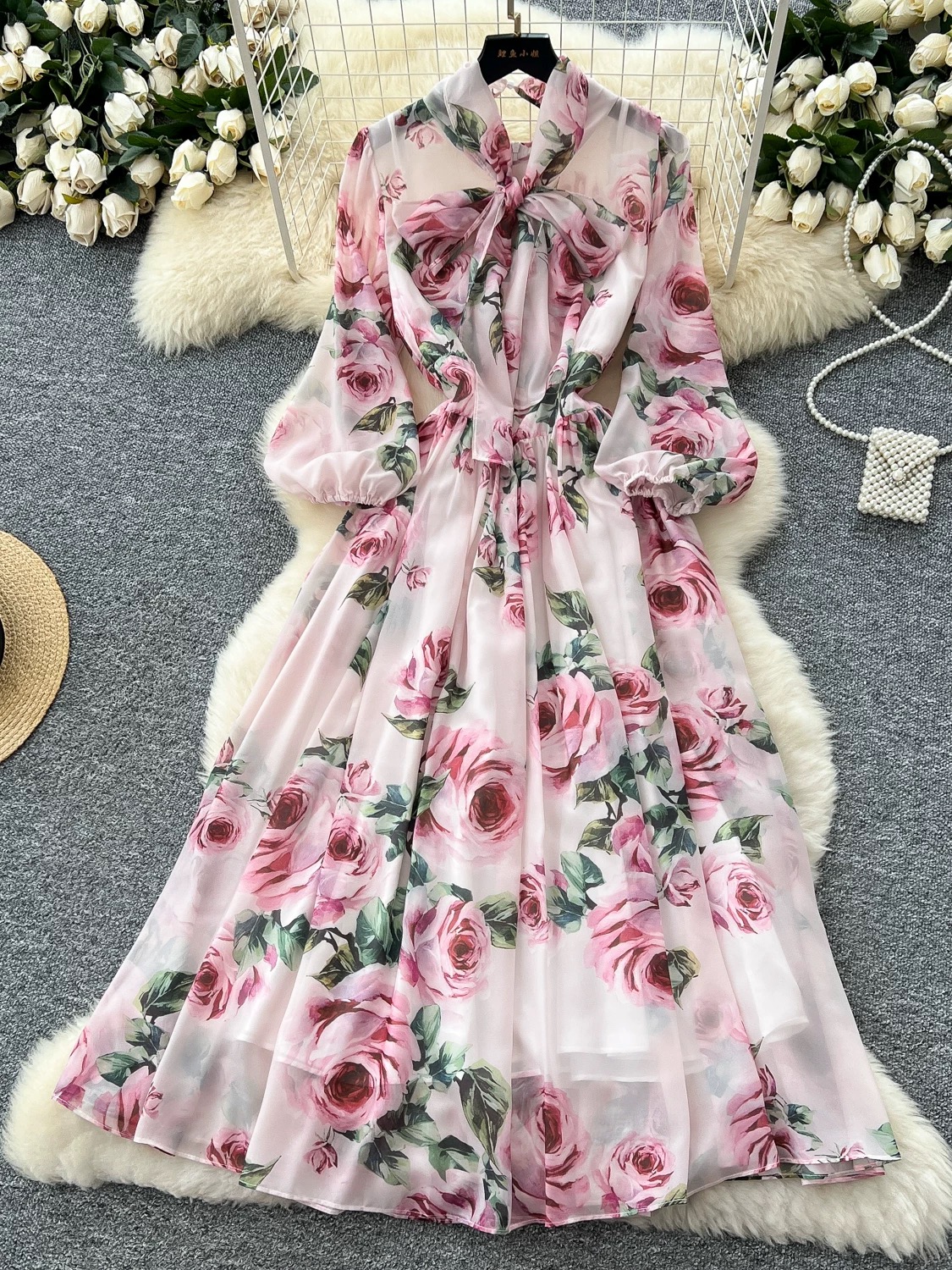 Sabrina cocktail floral dress CD348