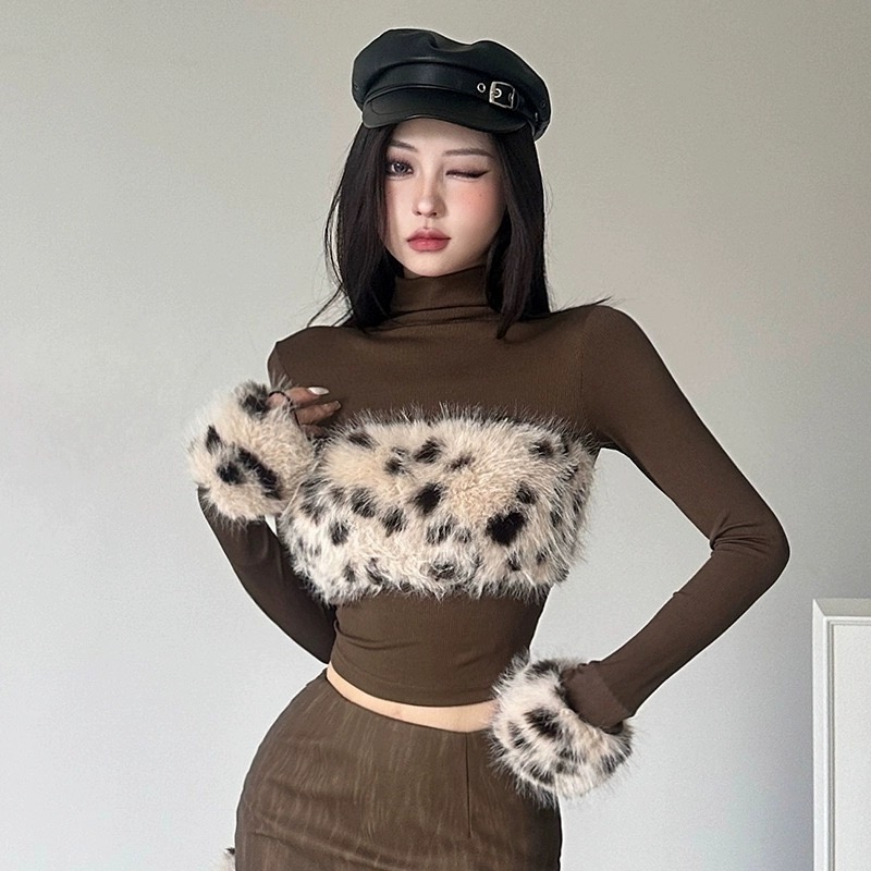 Pretty vibes fur style top CTO105 image