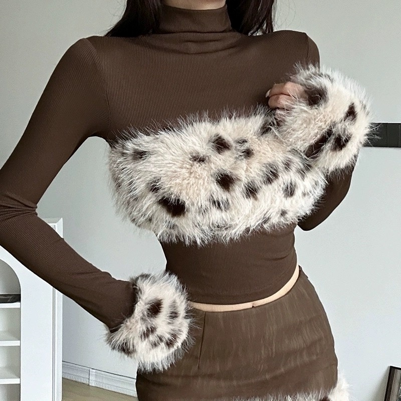 Pretty vibes fur style top CTO105 image