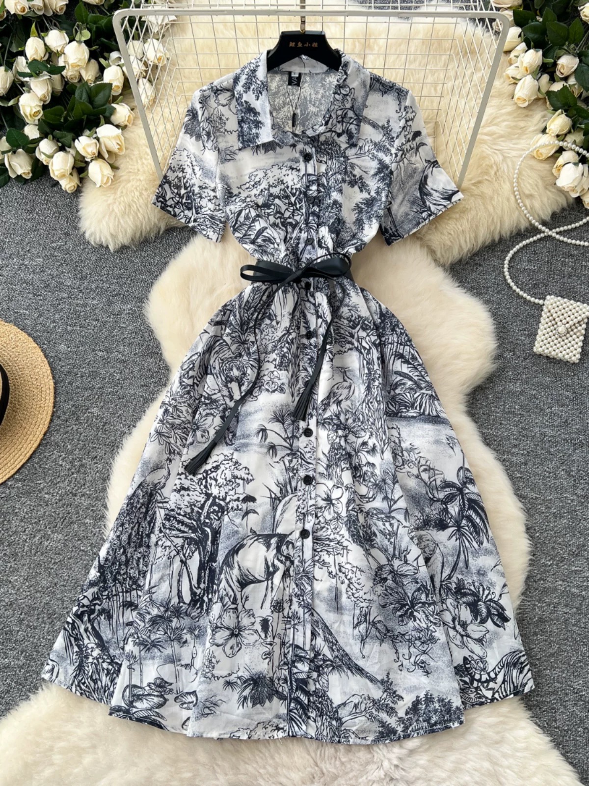 Modern material dress CD853